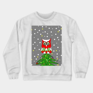 TREE Top Christmas Owl Crewneck Sweatshirt